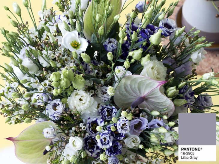 Lylac gray trend floreale Pantone colore 2016